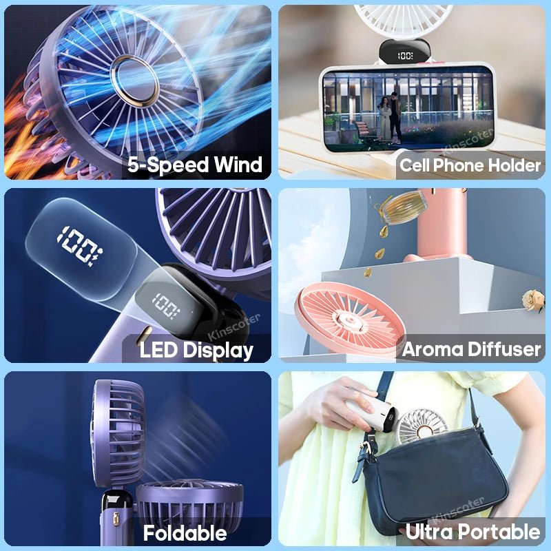 AirFlow™ – 5-Speed Handheld Cooling Fan