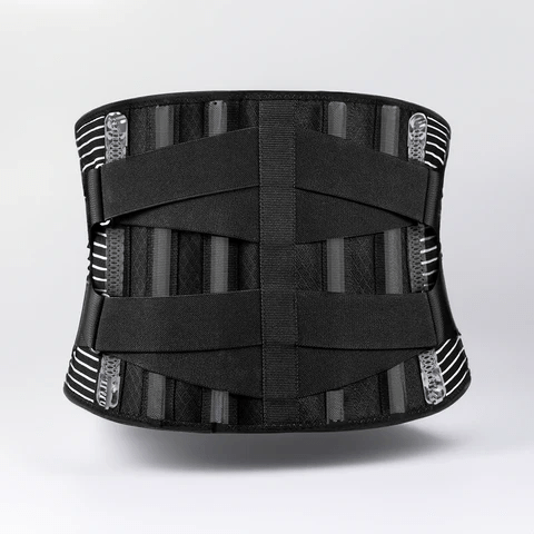 Lower Back Brace Support Belt shown flat, designed for lower back pain relief and posture correction. This adjustable back support belt offers firm compression, making it the best back brace for lower back pain, providing lumbar support and helping with back pain relief during daily activities.