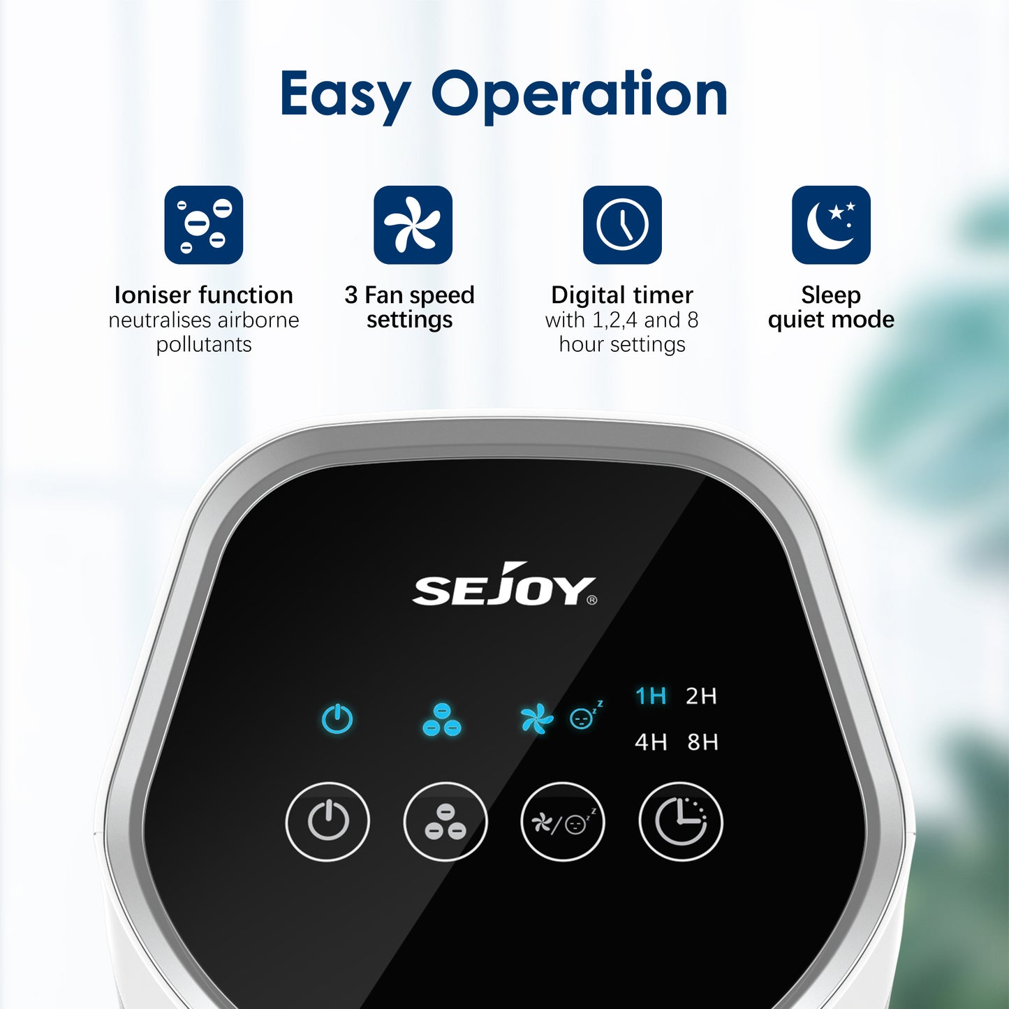 Reliveness Air Purifier HEPA + Carbon Filter / 99.99% Removal, Powered by Sejoy